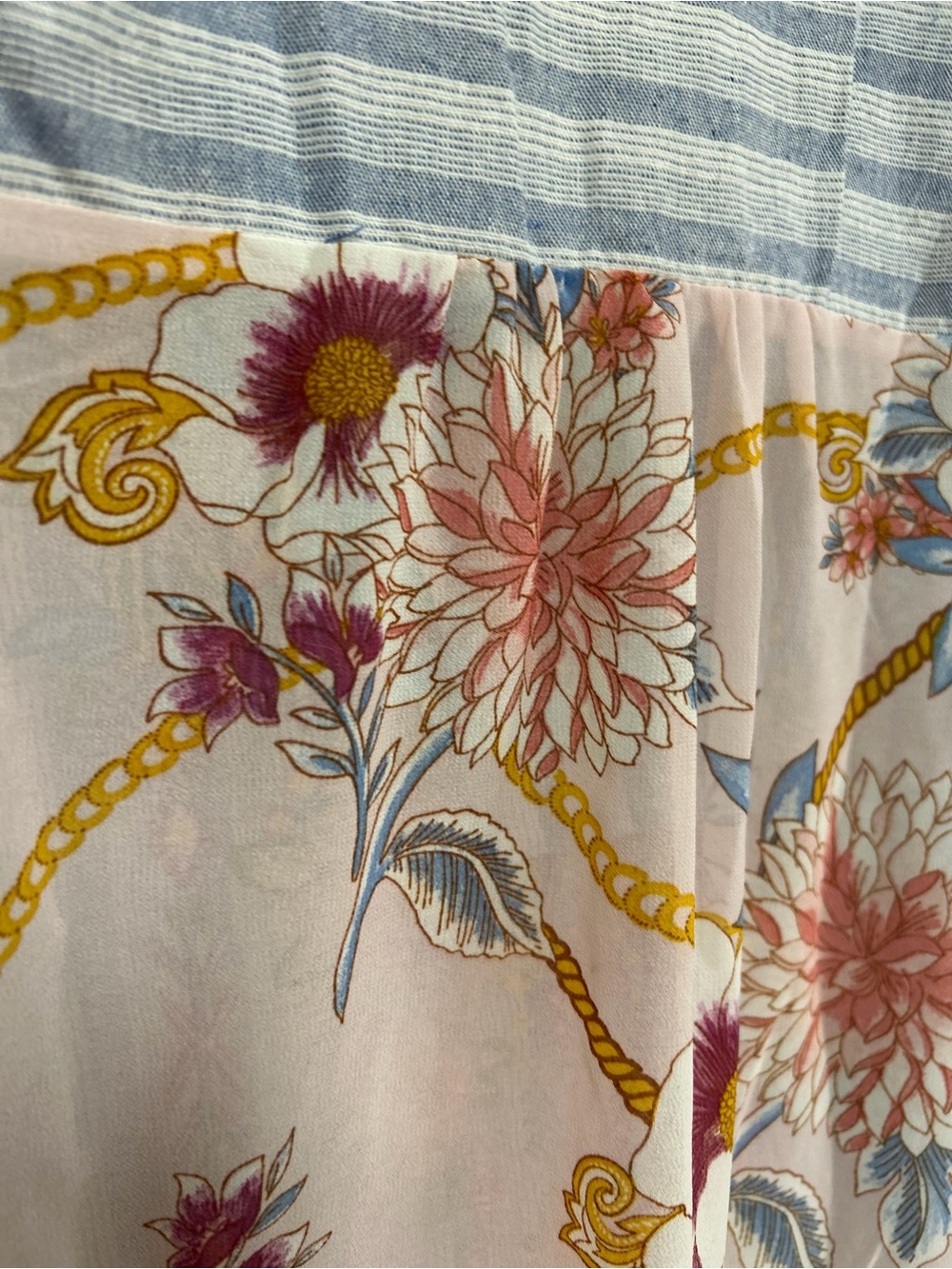 SAVANNA JANE - Embroidered Floral Striped Top - S - Picture 5 of 8